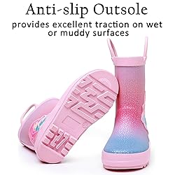 LANCDON Toddler Rain Boots for Boys and Girls