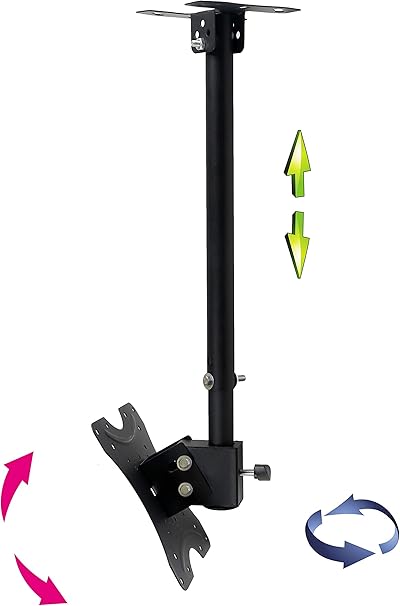 Amazon Com Adjustable Ceiling Tv Mount Bracket Fits Most 14 42