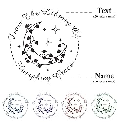 Customized Book Embosser Color Heart Moon Star
