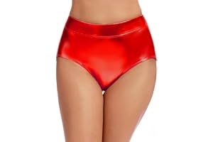 Wildarms Women’s Metallic Booty Shorts Shiny Rave Bottoms High Waisted Festival Dance Mardi Gras Shorts Hot Pants