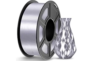 JAYO Silk PLA Filament 1.75mm Silver 1.1KG, Metal-Like Shiny 3D Printer Filament Dimensional Accuracy +/- 0.02mm, 1.1kg Spool(2.4lbs), Fits for Most FDM 3D Printers