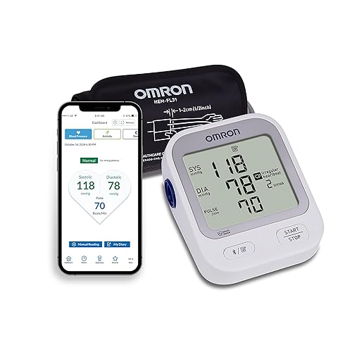 OMRON Silver Blood Pressure Monitor for Home Use & Upper Arm Blood Pressure Cuff - #1 Doctor & Pharmacist Recommended Brand - Clinically Validated - Connect App