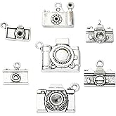 KitBeads 70pcs Tibetan Camera Charms - Antique Silver Travel & Vintage Photography Charms for Jewelry Making