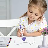 ALAHUGYEF 12 Pcs White Baby Bibs DIY Bandana Dribble Bib Painting view 6