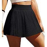 IUGA Golf Skirts for Women Pleated Tennis Skirt High Waisted Athletic Skorts A-Line Skirt with Shorts Underneath & Pockets