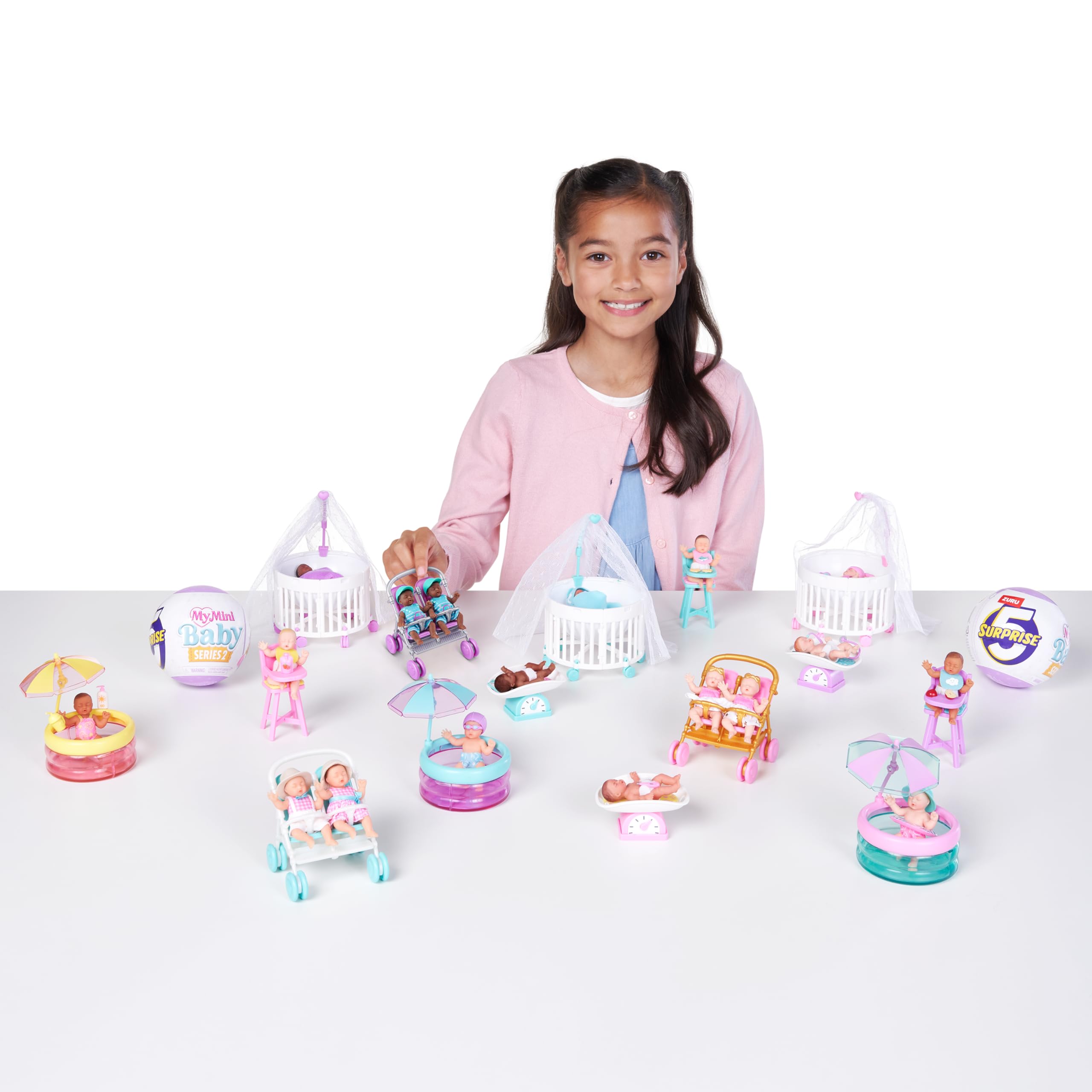 5 Surprise My Mini Baby Series 2 by ZURU, Collectible Mystery Capsule, Toy for Girls, Realistic Miniature Baby, Playset and Accessories (Single Capsule)