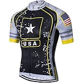 New Pro Full Zipper Men's Cycling Jersey Short Sleeve Riding Shirt USA