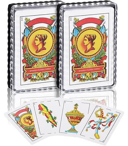 CDBXRA 4 Decks Spanish Playing Cards, Barajas Españolas Originales