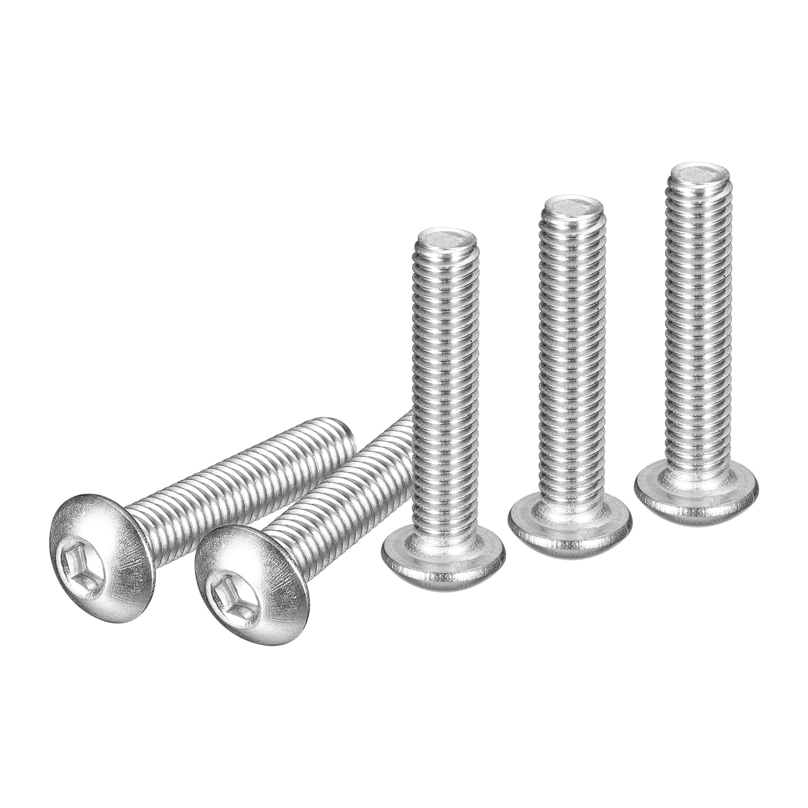 DTGN M5-0.8x25mm Button Head Socket Cap Screws - 50Pack - Good for Machine - 304 Stainless Steel 18/8 - Hex Drive Full Thread Fasteners — image 1