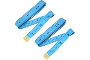 2pcs 1.5M 4.92Ft 60" Tailor Seamstress Soft Plastic Flexible Ruler Tape Measure Blue