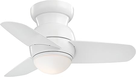 Minka Aire F510 Wh Downrod Mount 3 White Blades Ceiling Fan With