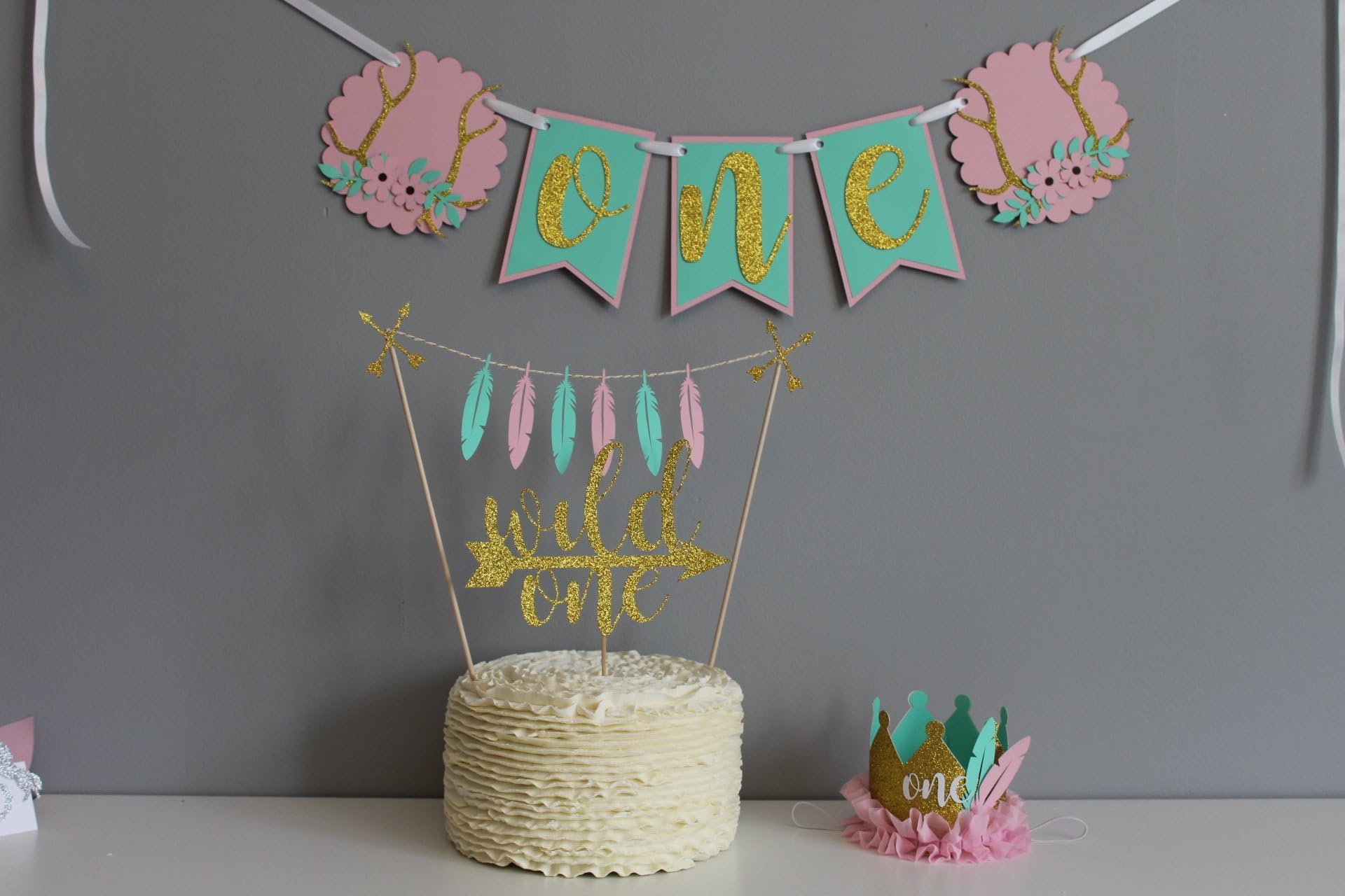 Wild one first birthday, Wild one cake smash, Wild one party, high chair banner, cake topper, crown, wild one crown, wild one cake topper, wild one party decorations