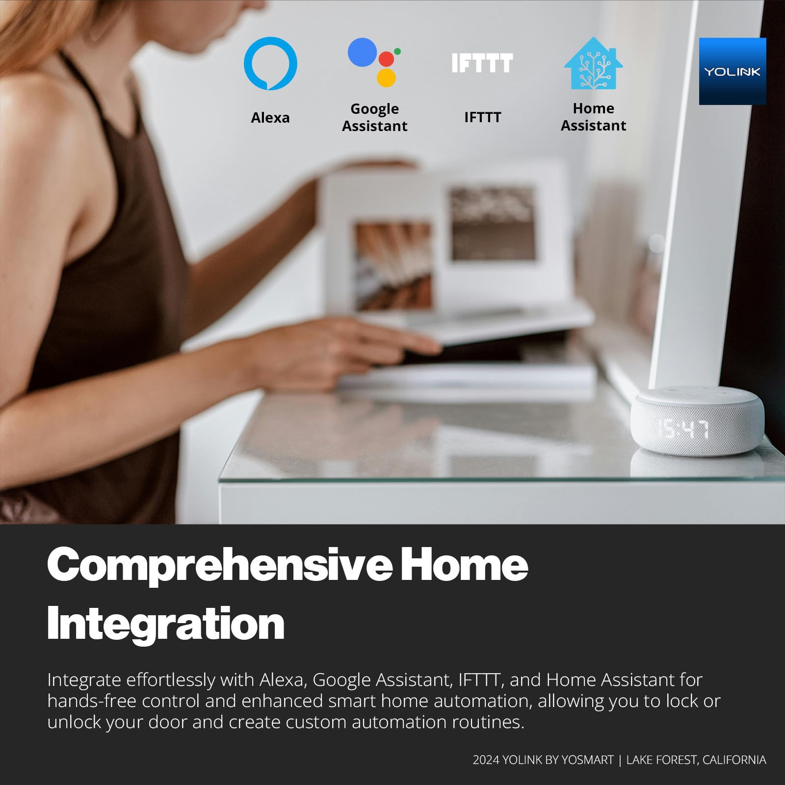 YoLink Smart Lever Lock, Smart Handle Lock, Door