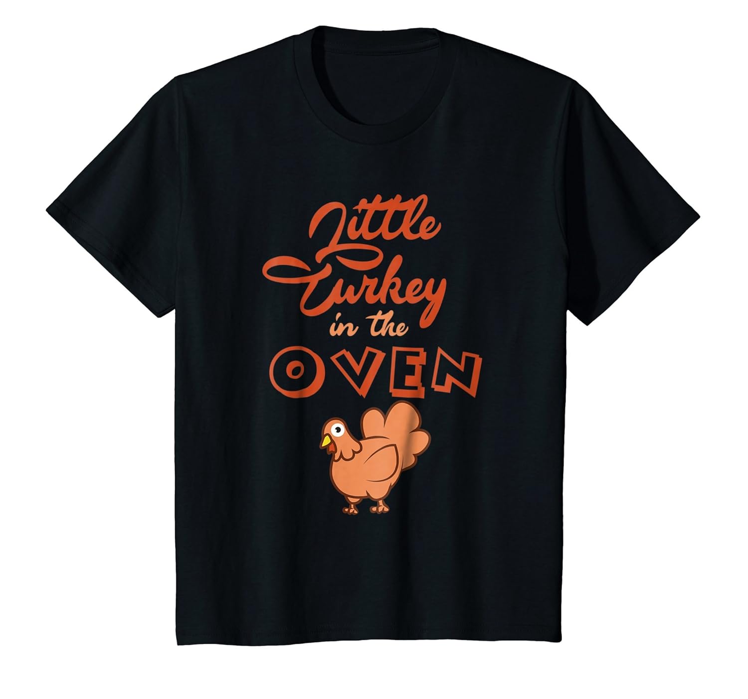 Little Turkey In The Oven T Shirt Thanksgiving Pregnancy Tee4LVS