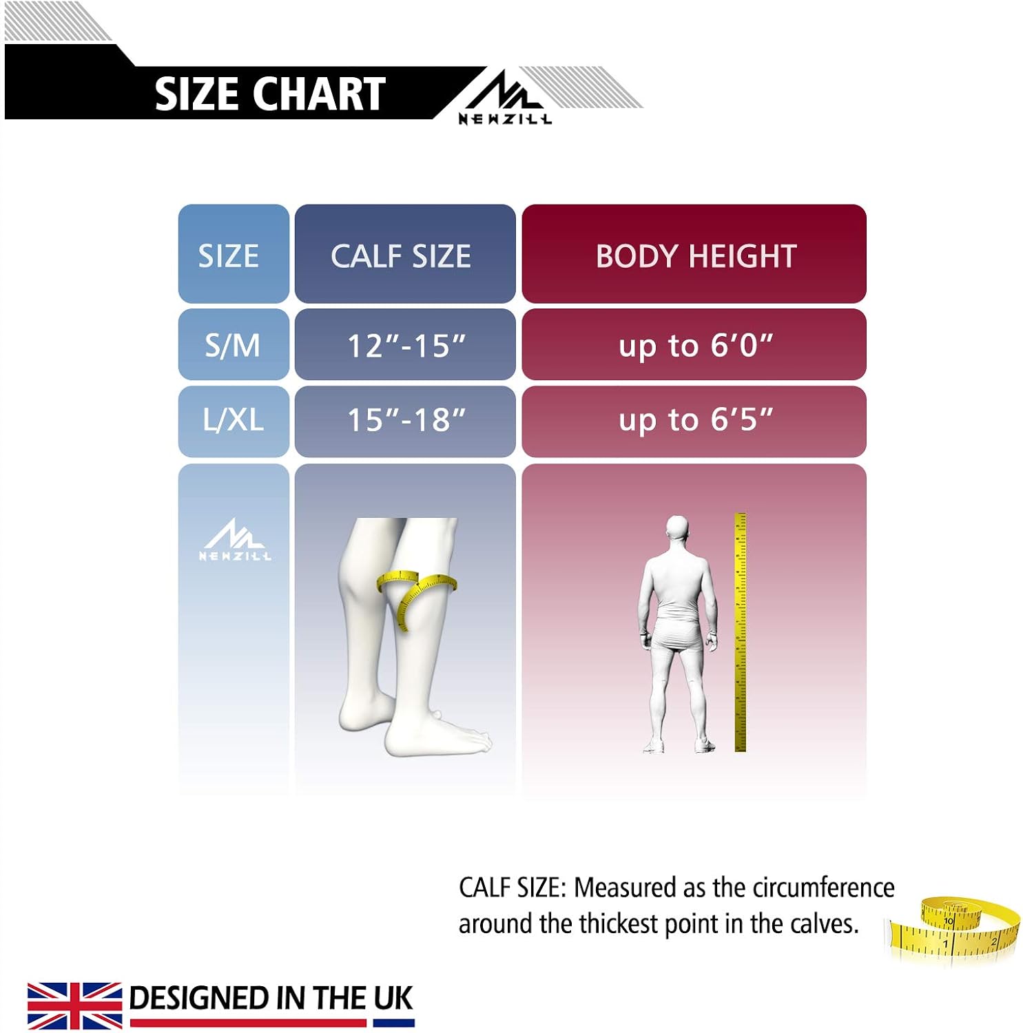 NEWZILL Compression Calf Sleeves (20-30mmHg) for Men & Women - Perfect Option to Our Compression Socks - for Running, Shin Splint, Medical, Travel, Nursing: Clothing