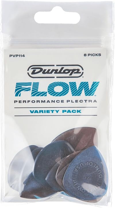 Jim Dunlop Flow Picks Variety Pack PVP114 8 Pack 0.73-3.00 mm USA