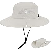 Womens Sun Hat with Ponytail Hole Outdoor UV Protection Beach Sun Hats Foldable Summer Wide Brim Bucket Hats