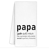 CIOJUNE Papa Gifts Kitchen Towels, Papa Gifts for Father's Day Birthday Dish Tea Towels, Grandpa Grandfather Hand Towels for Kitchen Bathroom Decor, 16x24 Inch