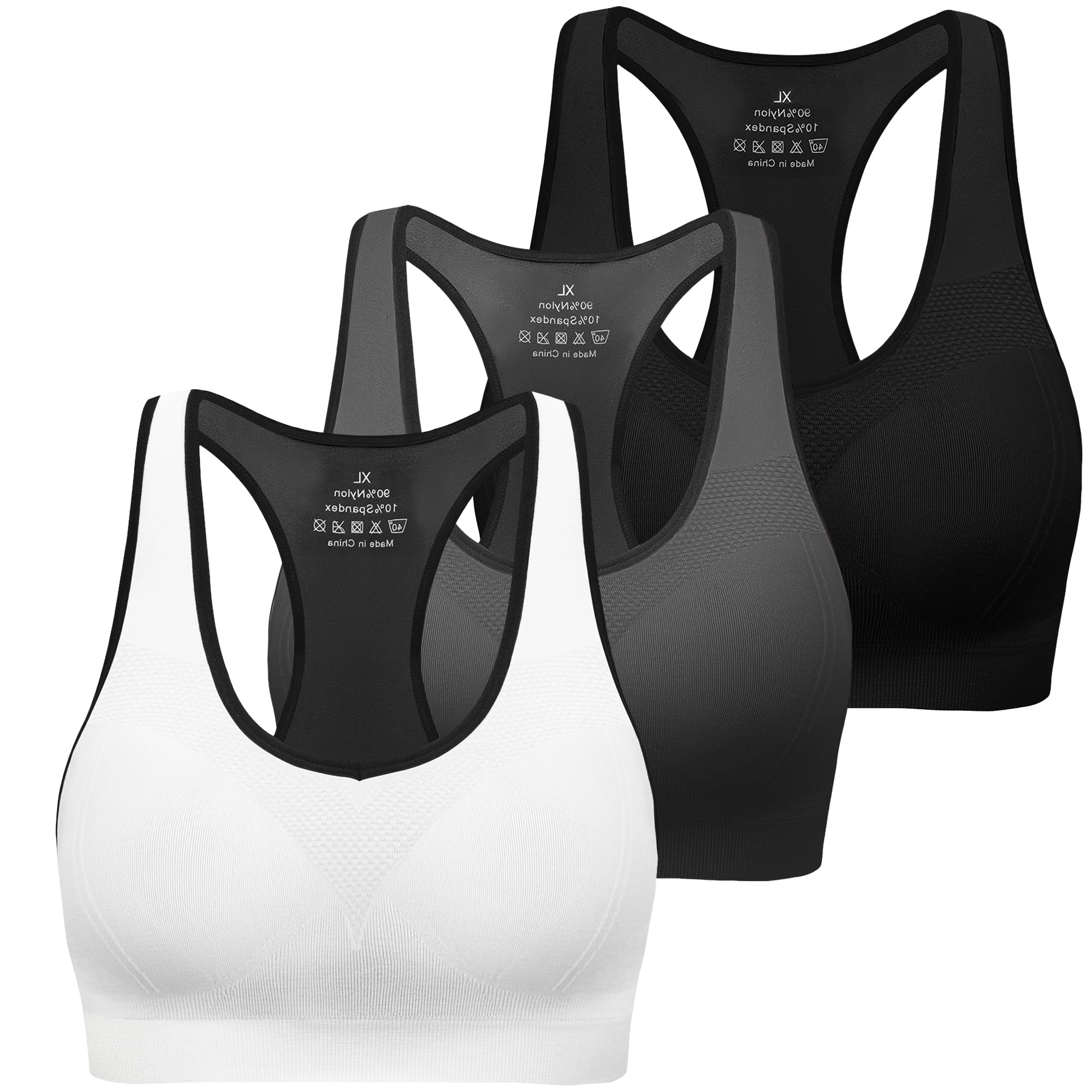 Photo 1 of Women Racerback Sports Bras - High Impact Workout Gym Activewear Bra