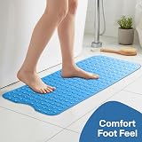 MOONLIGHT20015 Shower Bath Mat Non Slip Anti Mould 100x40cm Blue view 8