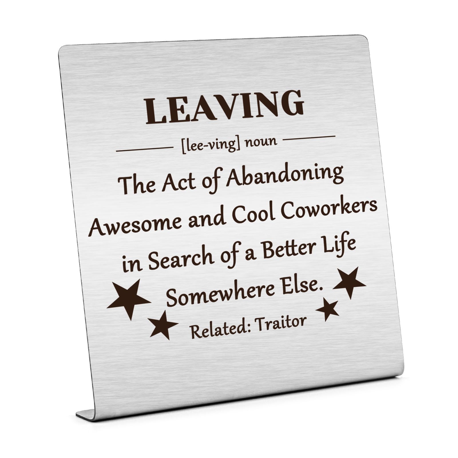 Coworker Leaving Gift for Women Men Friends Desk Sign Gifts for Colleagues Going Away Gifts New Job Gifts Plaque Sign Desk Decor from Coworkers Christmas Retirement Gifts Goodbye Gift