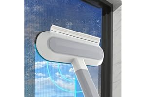 1 Piece Multi-Purpose Removable Window Cleaning Brush with Handle - No Electricity Required, Ergonomic Design for Floors, Wal