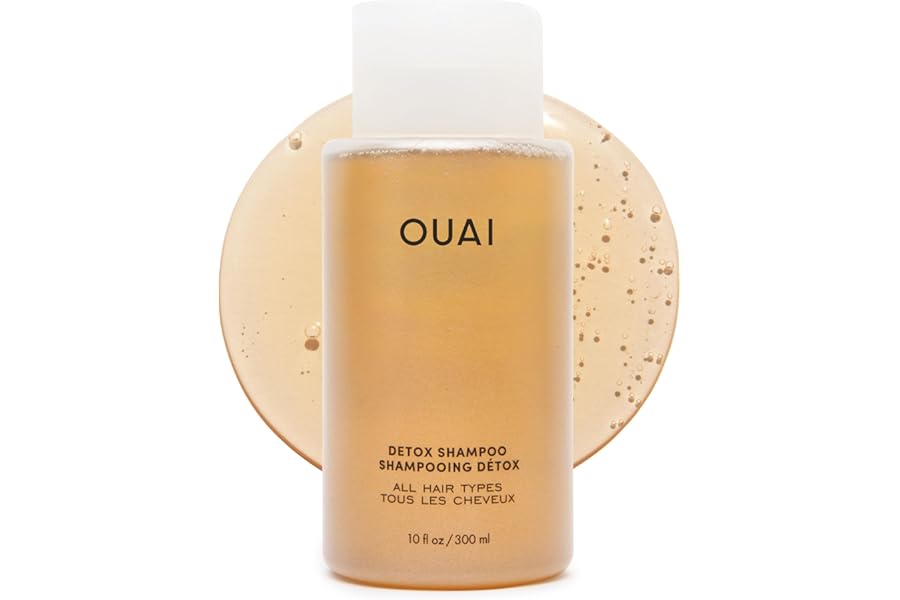 OUAI Detox Shampoo – Clarifying Shampoo for Build Up, Dirt, Oil, Product and Hard Water – Apple Cider Vinegar & Keratin for Clean, Refreshed Hair – Sulfate-Free Hair Care (10 oz)