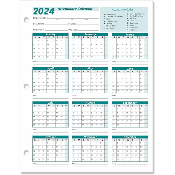 Amazon.com : ComplyRight 2024 Time Off Request and Approval Calendar, Pack  of 50 : Office Products