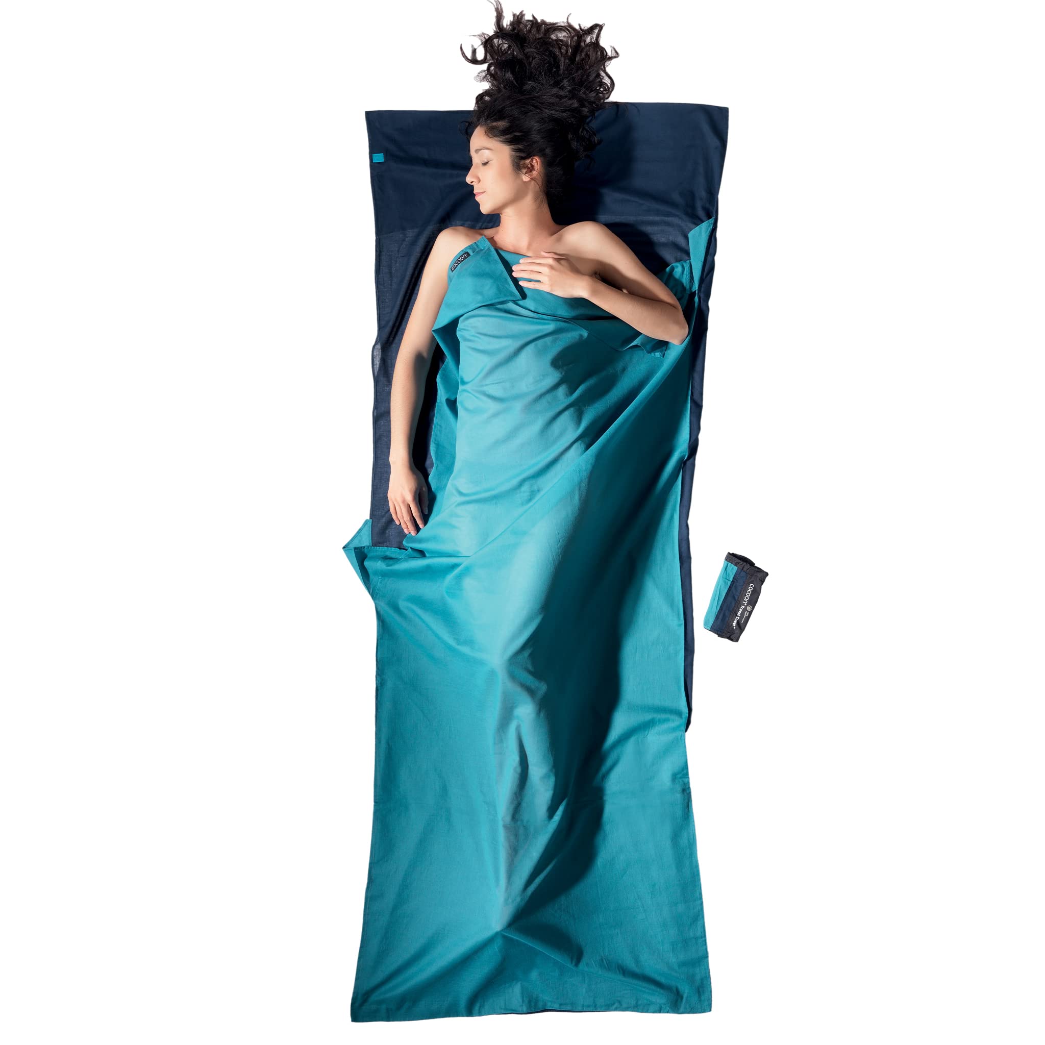 Cocoon TravelSheet Sleeping Bag Egyptian Cotton blue/teal 2018 mummy sleeping bag