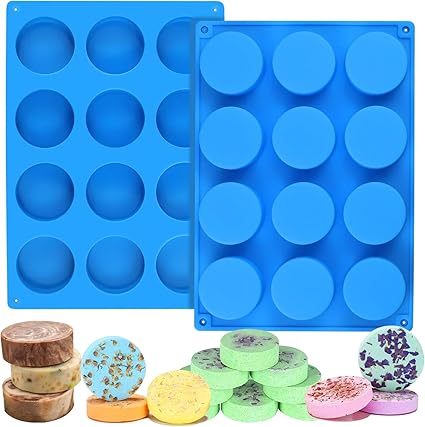 Amazon Co Jp Palksky 2個 12個 シリンダーシリコン型 ラウンドソープ型 手作りシャワースチーマー型 バスボム 蜜蝋 ローションバー用 ホーム キッチン