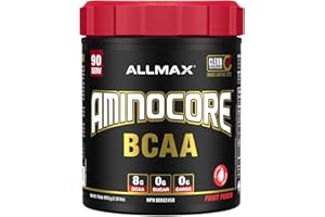 ALLMAX AMINOCORE BCAA Powder for Workout Muscle Recovery & Increased Endurance - Sugar Free, No Fillers 8.18 Grams Bcaas Amin