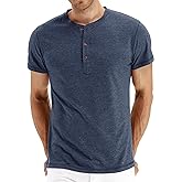Sailwind Mens Henley Short Sleeve T-Shirt Cotton Casual Shirt