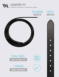 WOLFANT Men's 35mm Dress Casual Belt,100% Italian