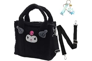 Shuyun Plush Handbag for Womens,Anime Tote Bag for Women with Zipper Anime Bags,Adjustable Shoulder Strap Women Satchel Bags