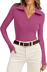 WIHOLL Womens Polo Shirts Trendy Fall Fashion 2025