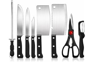 KNIVIUM Professional 8-Piece Kitchen Knife Set — Ultra-Sharp Stainless Steel Chef, Bread & Utility Knives with Kitchen Shears