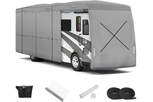 Leader Accessories Windproof Upgraded Class A RV Cover - Fits 37' - 40' Motorhome - Extra Thick 5 Layers Top with Adhesive Repair Patches