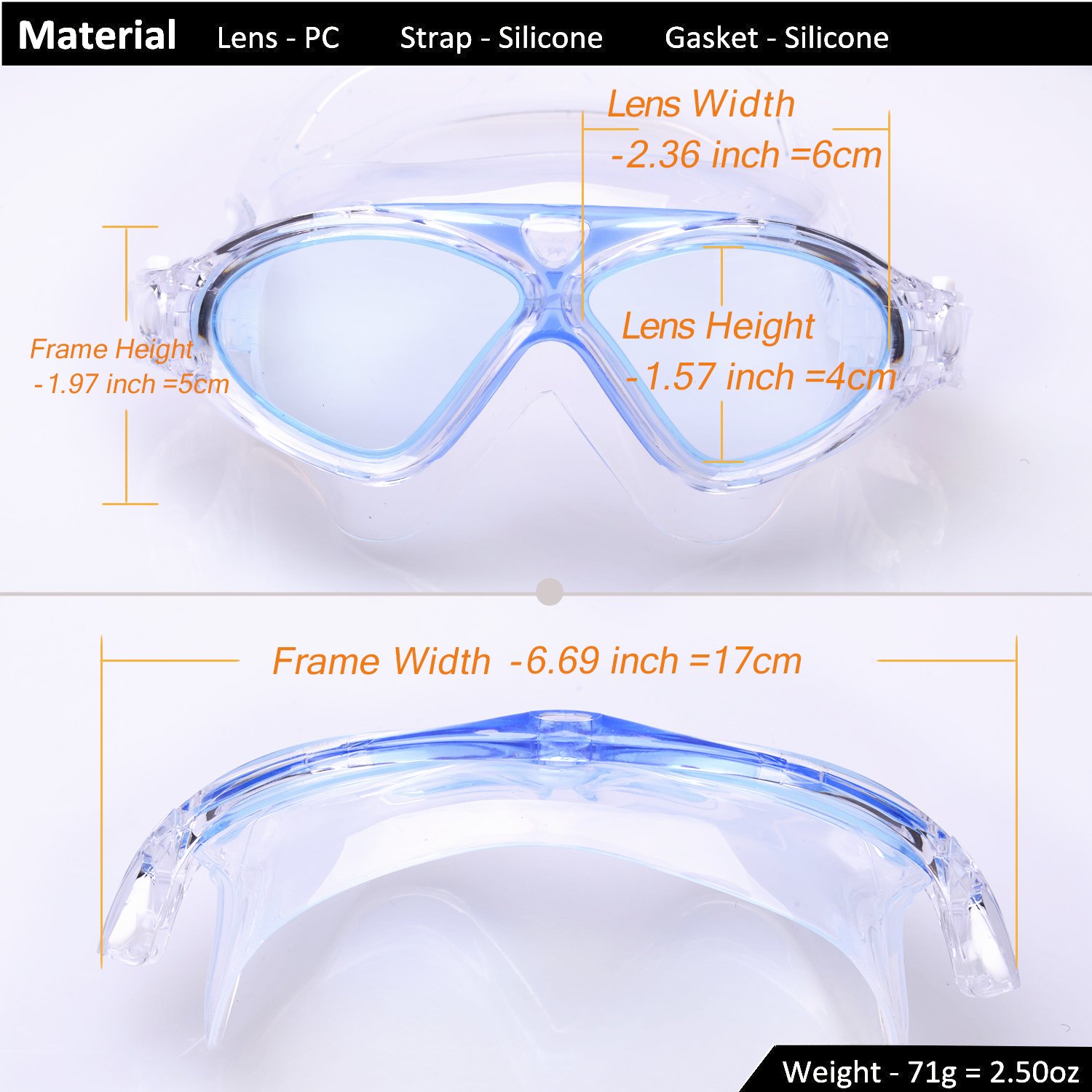 Winline Schwimmbrille Erwachsene Kinder Anti Fog Ohne Leakage deutlich Anblick UV Schutz, Professional Schwimmbrille für Herren Damen Jungen Mädchen 6