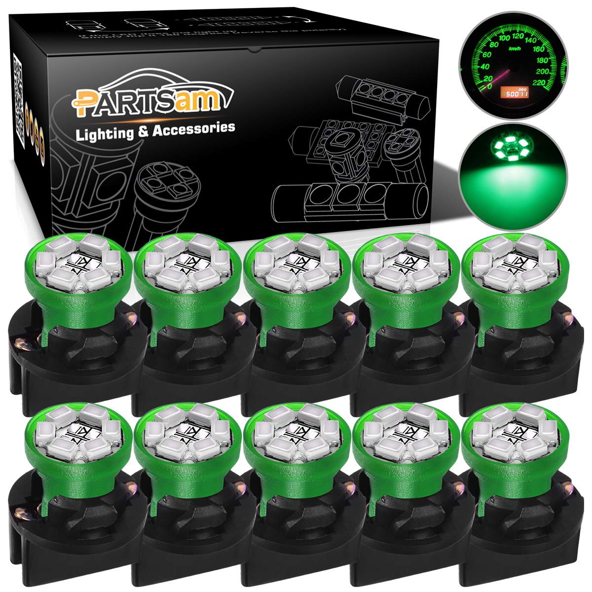 Partsam T10 194 LED Light bulb 168 LED Bulbs Bright Instrument Panel