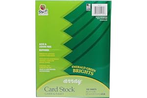 Pacon Card Stock, Emerald Green, 8-1/2" x 11", 100 Sheets