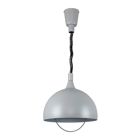 Retro Adjustable Curly Rise Fall Grey Metal Dome Design Ceiling