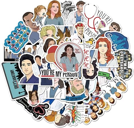 Grey S Anatomy Tv Show Aufkleber Cartoon Laptop Aufkleber Vinyl Aufkleber Computer Auto Skateboard Motorrad Fahrrad Gepack Gitarre Fahrrad Aufkleber 50 Stuck Grau S Anatomy Amazon De Kuche Haushalt
