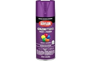 Krylon K05536007 COLORmaxx Spray Paint and Primer for Indoor/Outdoor Use, Gloss Rich Plum , 12 Ounce (Pack of 1)