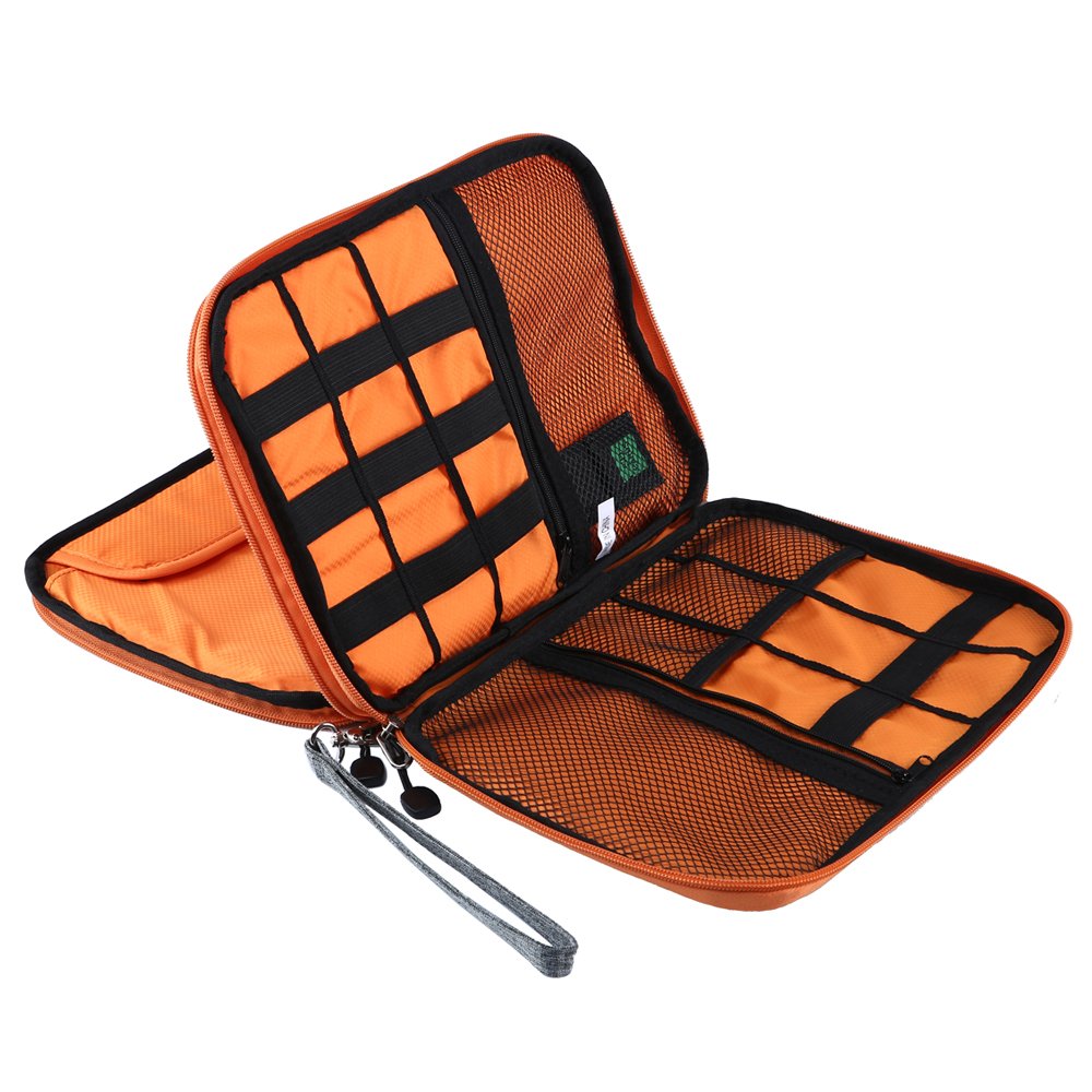 Elvoes Electronics Accessories Case, Waterproof Portable Cable Organizer Bag, Multifunctional Travel Digital Accessories Storage Bag for Pen Hard Cables Earphone Ipad Iphone