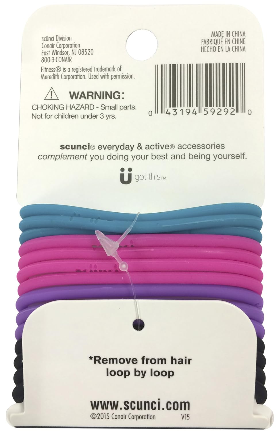 Scunci No-Slip Grip Evolution Jelly Ponytailers, Strong Hold, Assorted Colors, 14-Pcs per pack (1-Pack) : Ponytail Holders : Beauty