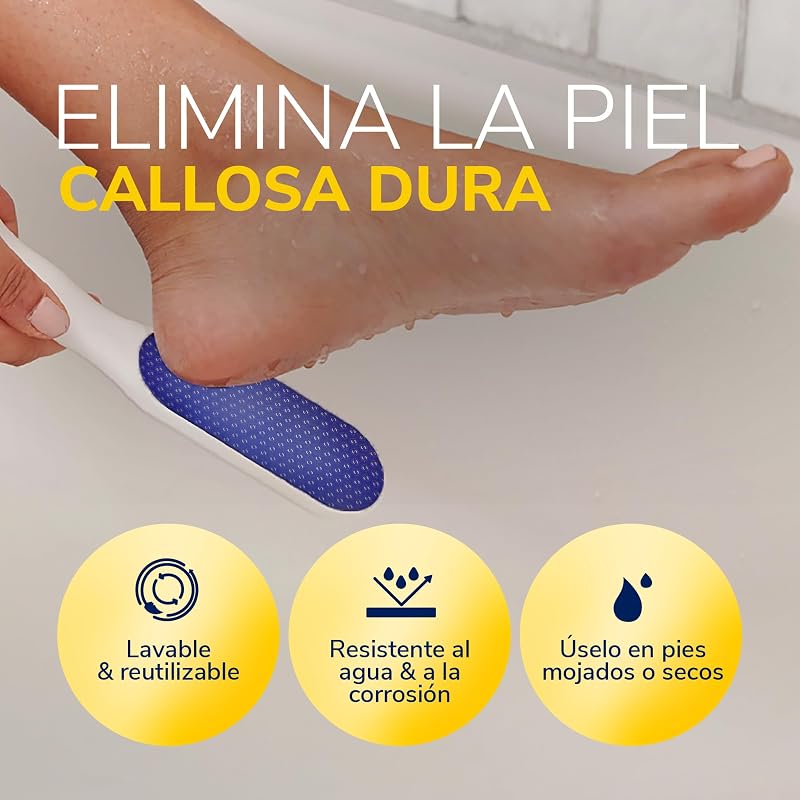 Scholl Lima Manual Nano Cristal Para Pies - Exclusivo Amazon - Elimina durezas y callosidades - Lavable y reutilizable - 1 unidad