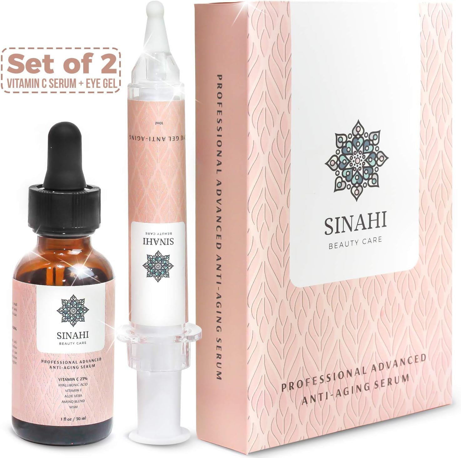 Vitamin C Serum 23% Anti Ageing with Hyaluronic Acid • Skin Nutrients • Antioxidants •Rejuvenating •Revitalizing • Anti Wrinkle, Reduce Fine lines, Dark Spots, Acne, Pore Minimizer • Boosts Collagen