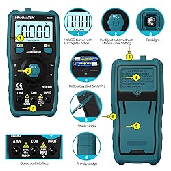 HANMATEK Digital Multimeter Auto-Ranging Voltmeter