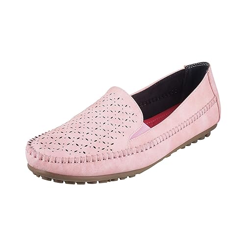 womens pink moccasins