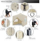 Gorilla Gazebo 3x3m Pop Up Heavy Duty Waterproof Market Stall Cream view 2
